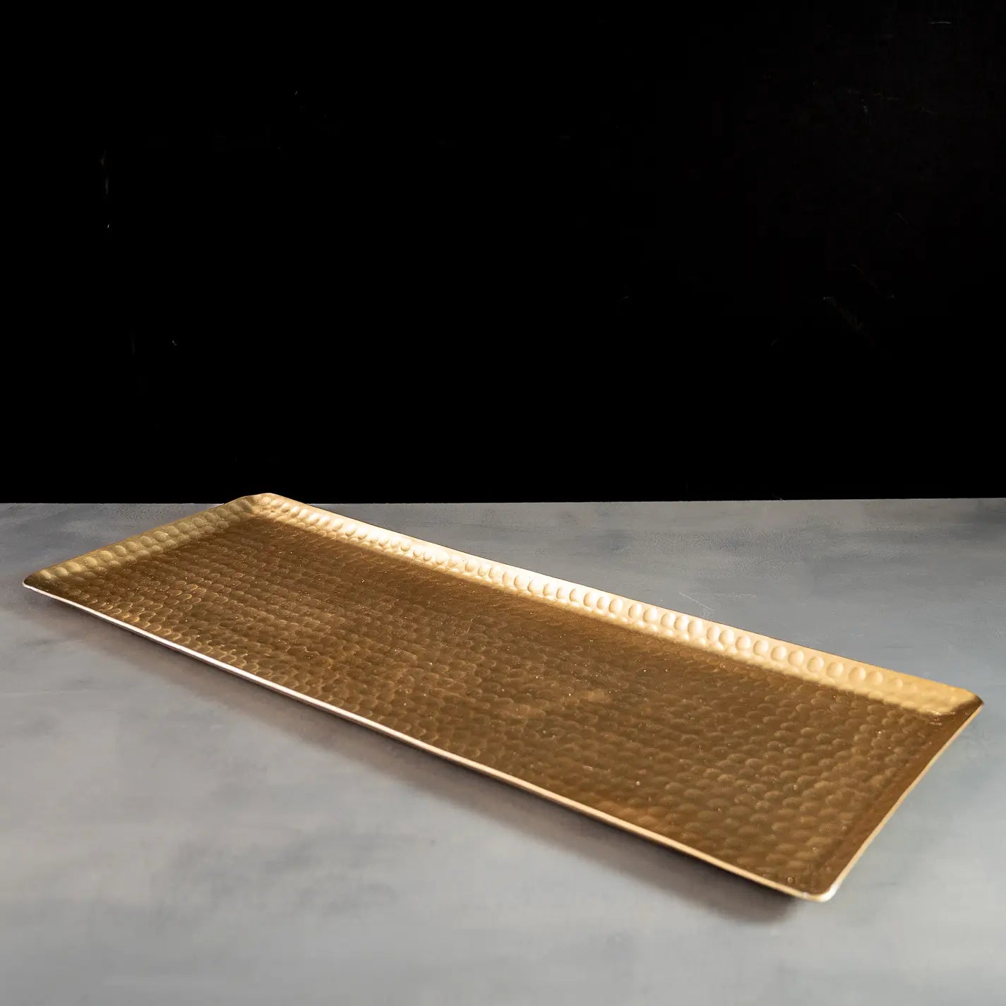 Large Gold Hammered Tray
