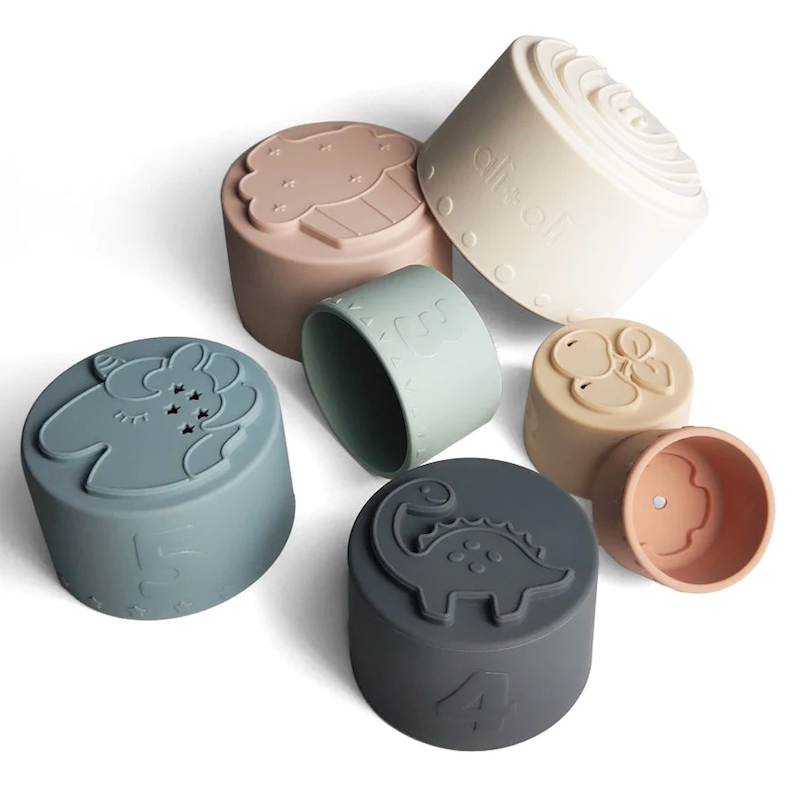 Ali + Oli Soft Silicone Large Stacking Cups