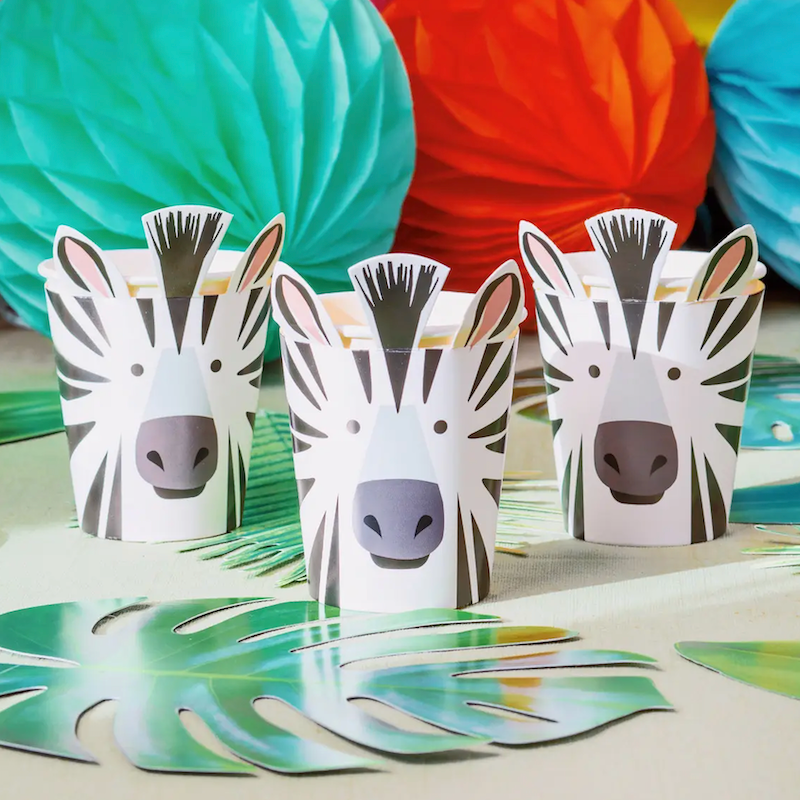 Talking Tables Zebra 8 Pack Party Cups