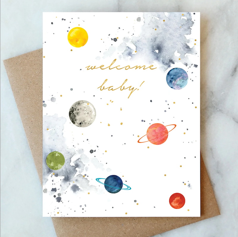 Abigail Jayne Space Baby Card