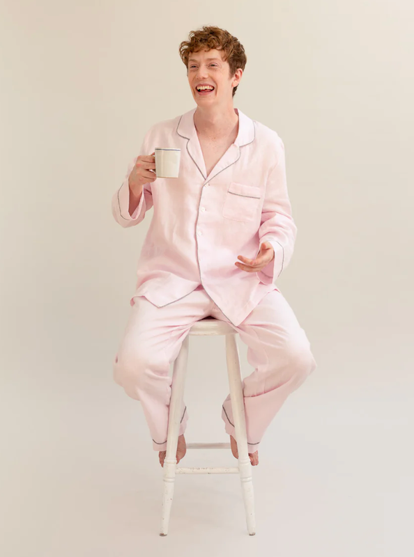 Piglet Classic Linen Pajama Set