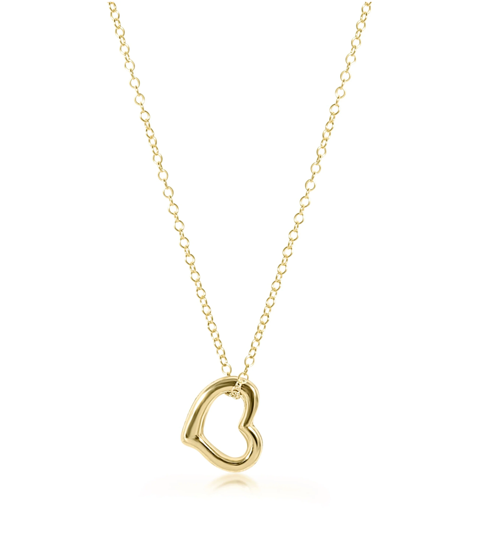 E Newton 16" Love Gold Charm Necklace